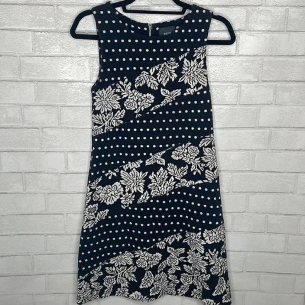 Anthropologie Maeve Effemy Floral Jacquard Dot Dress - Picture 2 of 11